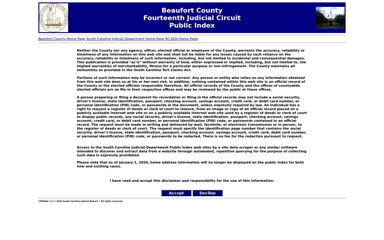 Hilton Head Island residents directory court-record route through Beaufort Public Index